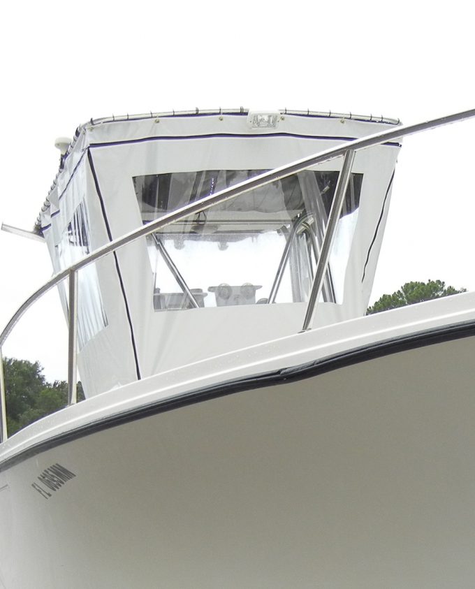 T-Top Weather Enclosure can be used while underway. ttop-weather-enclosure-3